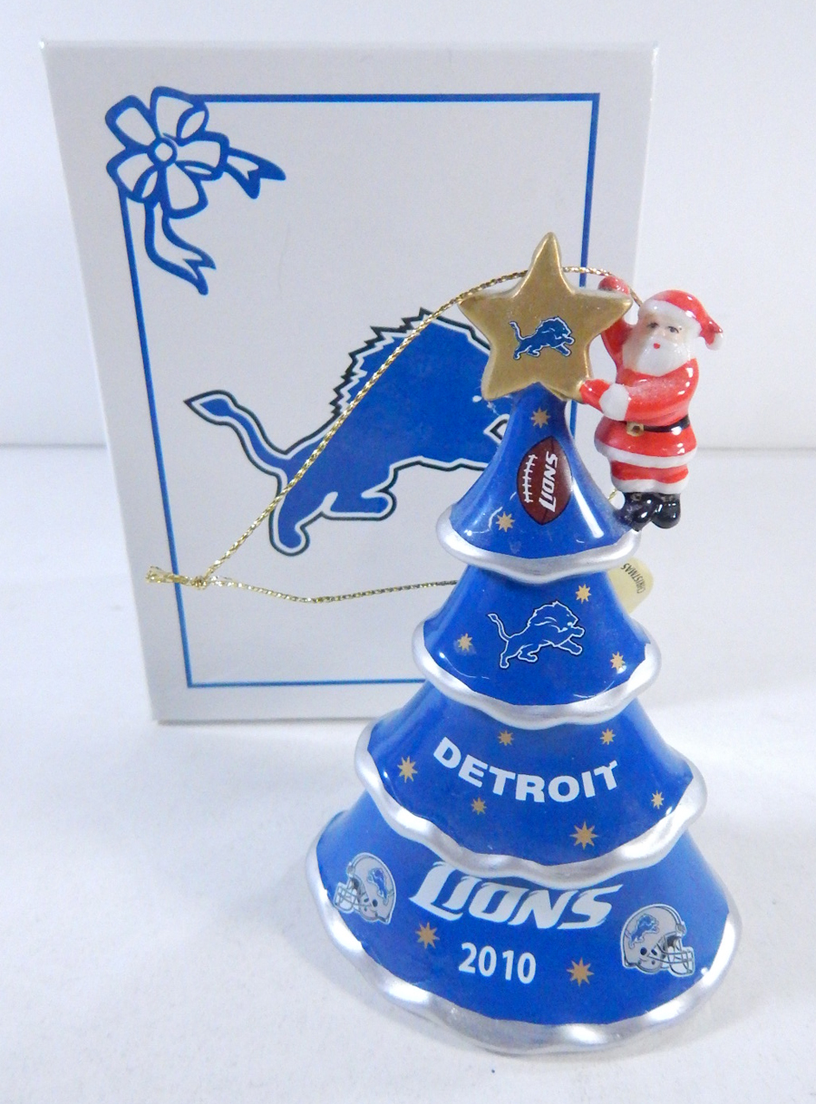 2010 The Danbury Mint Detroit Lions Christmas Tree Ornament NIB eBay